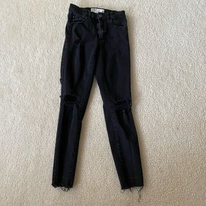 Garage Black Ripped Jeans